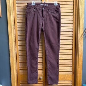 Old Navy The Rock Star Women's Stretch Skinny Pants - Burgandy